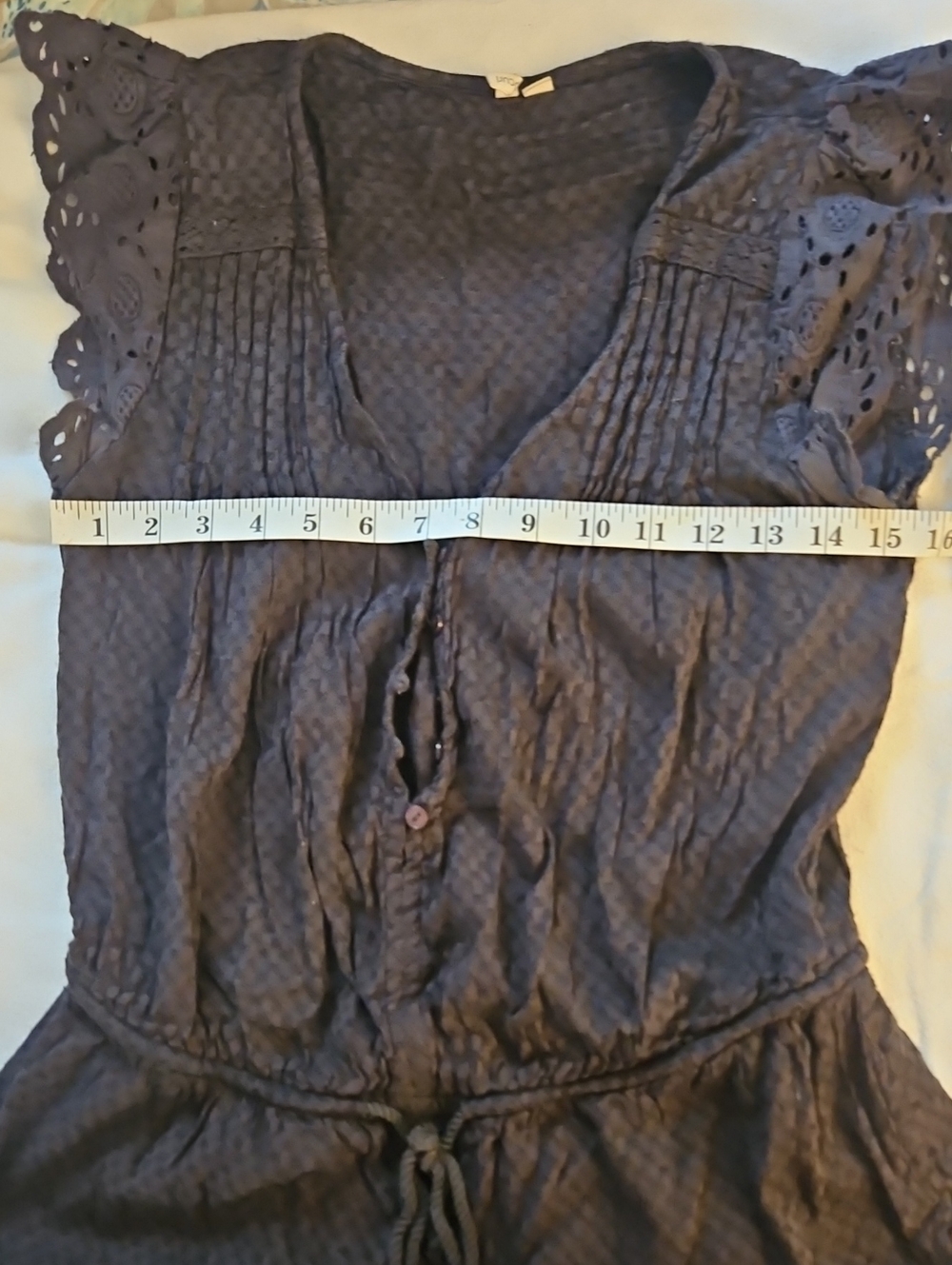 Rip Curl Crochet Lace Romper Made In India - Picture 4 of 11